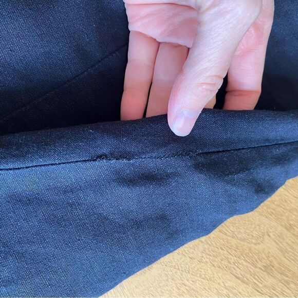 Zara Black Puff Sleeve Linen Blend Mini Dress Size XS - Picture 13 of 14